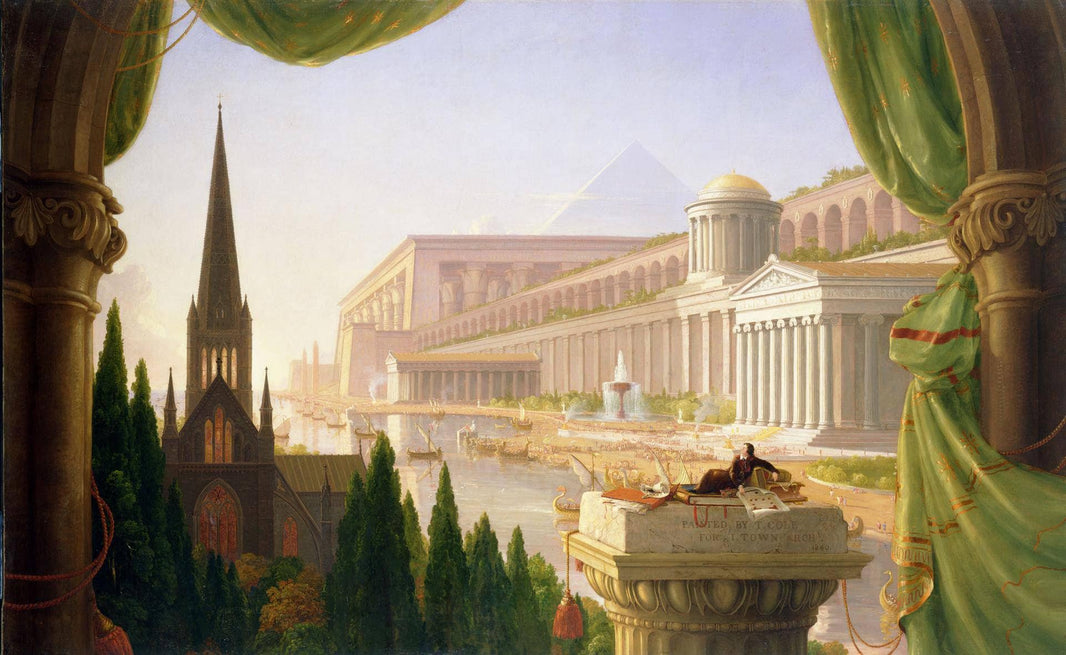 The dream of the architect by Thomas Cole — hand-painted architectural oil painting reproduction on canvas