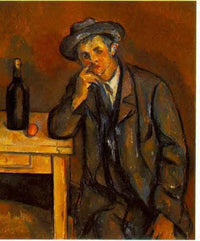 The Drinker by Paul Cezanne — hand-painted portrait oil painting reproduction on canvas
