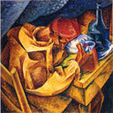 The Drinker by Umberto Boccioni — textures oil painting wall art, Cubism