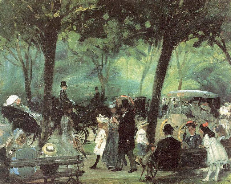 The Drive, Central Park - William James Glackens