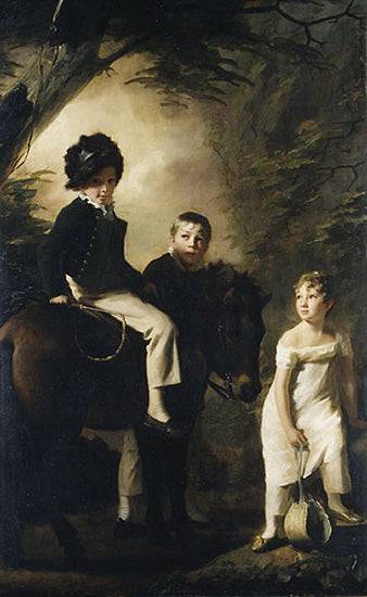 The Drummond Children by Henry Raeburn, hand-painted portrait oil painting reproduction on canvas