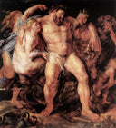 The Drunken Hercules by Peter Paul Rubens — male oil painting wall art, Baroque