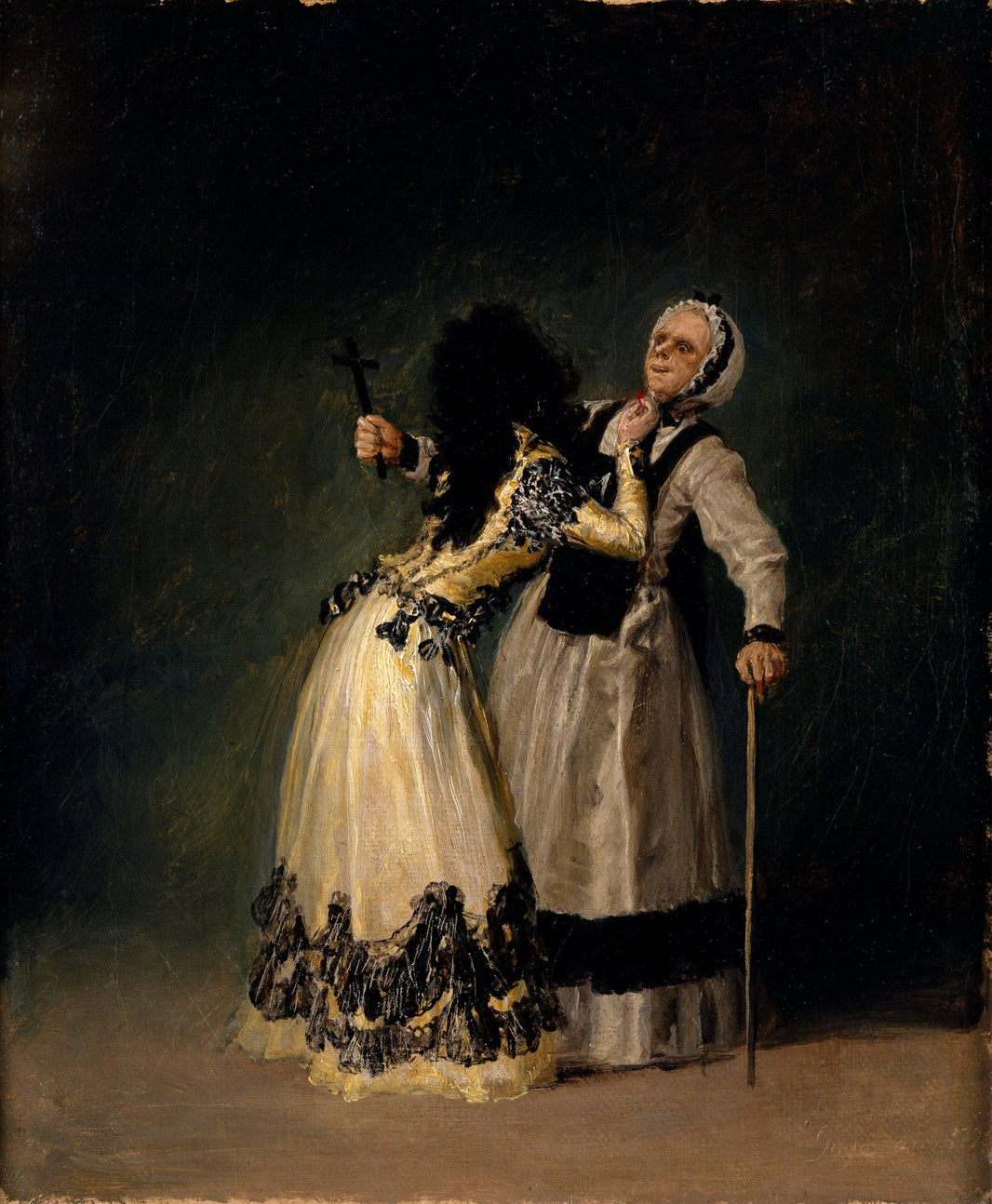 The Duchess of Alba and Her Duenna by Francisco Goya — hand-painted portrait oil painting reproduction on canvas