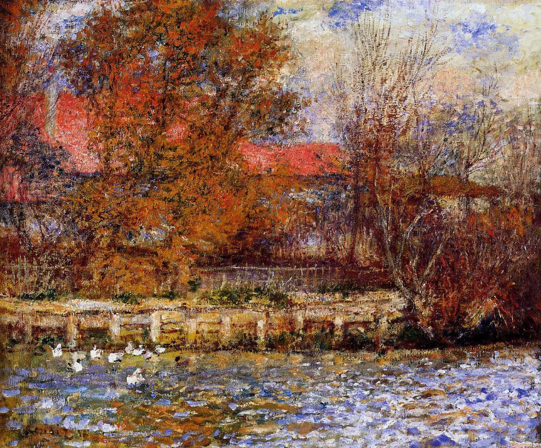 The Duck Pond by Pierre-Auguste Renoir — hand-painted botanical oil painting reproduction on canvas