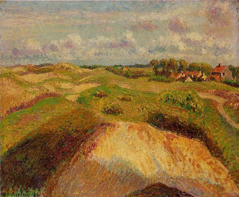 The Dunes at Knocke, Belgium by Camille Pissarro — hand-painted landscape oil painting reproduction on canvas