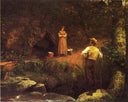 The Early Lovers by Eastman Johnson — portraits oil painting wall art, Realism