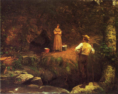The Early Lovers by Eastman Johnson — oil painting reproduction
