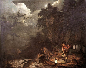 The Earthstopper on the Banks of the Derwent - Joseph Wright