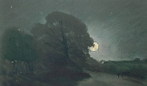 The edge of a Heath by moonlight - John Constable