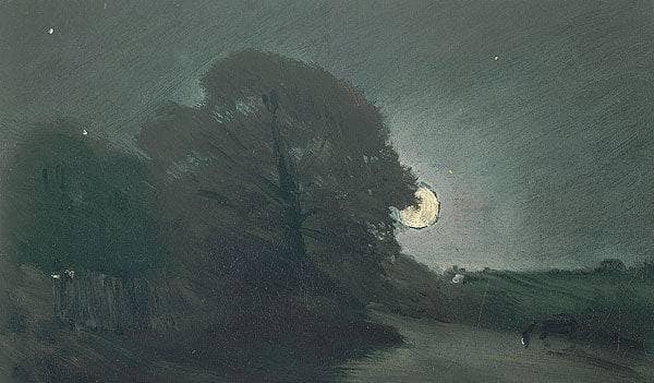 The edge of a Heath by moonlight by John Constable — hand-painted landscape oil painting reproduction on canvas