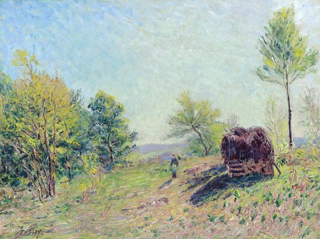 The Edge of the Forest by Alfred Sisley — hand-painted botanical oil painting reproduction on canvas