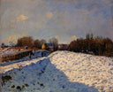 The Effect of Snow at Argenteuil by Alfred Sisley — hand-painted botanical oil painting reproduction on canvas