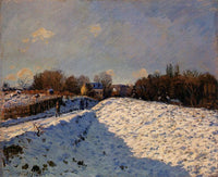 The Effect of Snow at Argenteuil by Alfred Sisley — hand-painted botanical oil painting reproduction on canvas