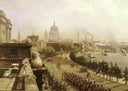 The Embankment, London by John O'Connor — hand-painted architectural oil painting reproduction on canvas