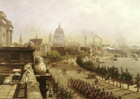 The Embankment, London by John O'Connor — hand-painted architectural oil painting reproduction on canvas