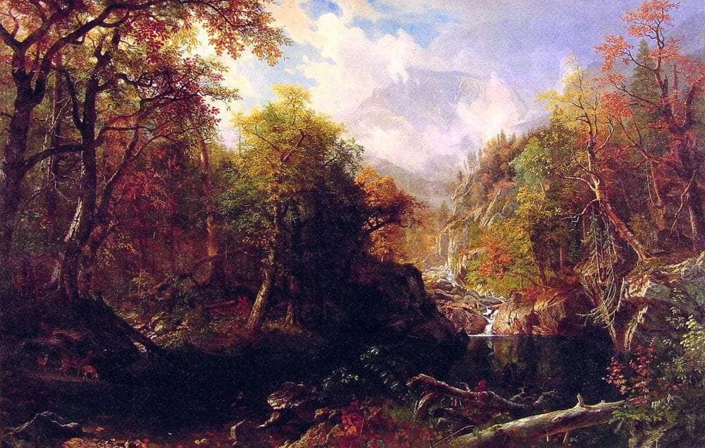 The Emerald Pool by Albert Bierstadt — hand-painted animal oil painting reproduction on canvas