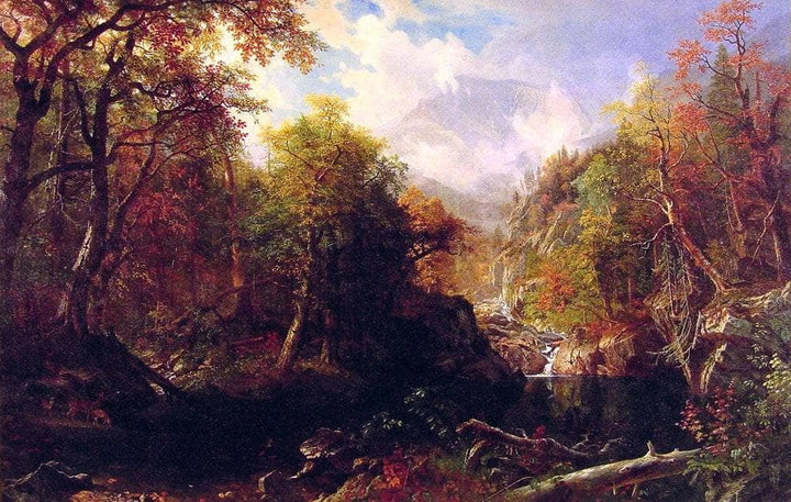 The Emerald Pool by Albert Bierstadt — hand-painted animal oil painting reproduction on canvas