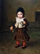 The emptied cup by Ludwig Knaus — male oil painting wall art, Realism