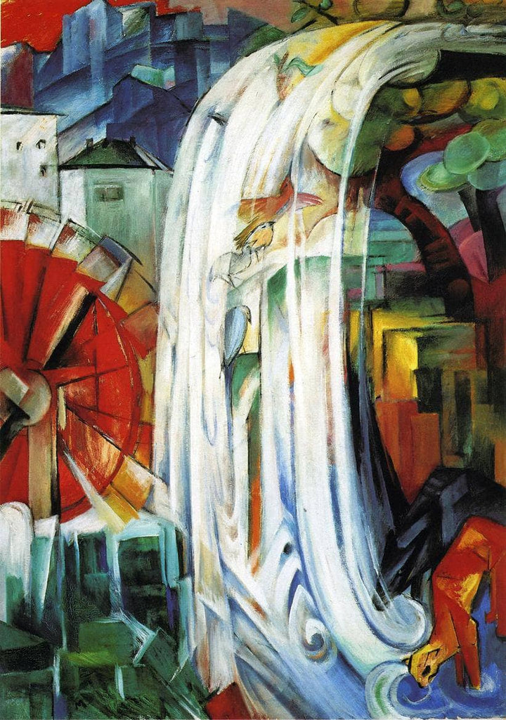 The Enchanted Mill by Franz Marc — hand-painted abstract oil painting reproduction on canvas