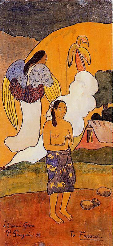 The encounter by Paul Gauguin, hand-painted cultural oil painting reproduction on canvas