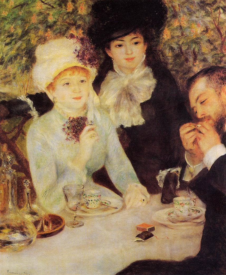 The End of Lunch by Pierre-Auguste Renoir — hand-painted portrait oil painting reproduction on canvas