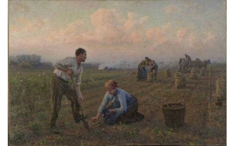 The end of the harvest - Jules Breton