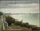 The English Channel at Grandcamp by Georges Seurat — hand-painted landscape oil painting reproduction on canvas