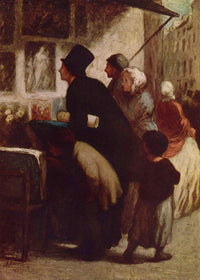 The Engraving Dealers by Honore Daumier — hand-painted portrait oil painting reproduction on canvas