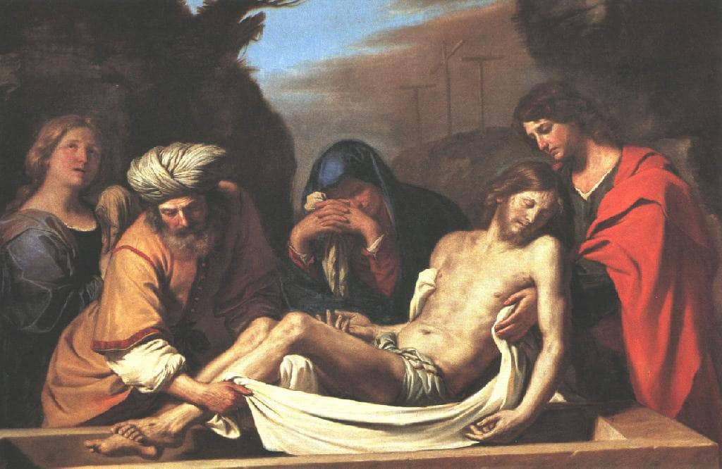 The Entombment of Christ by Guercino — hand-painted cultural oil painting reproduction on canvas