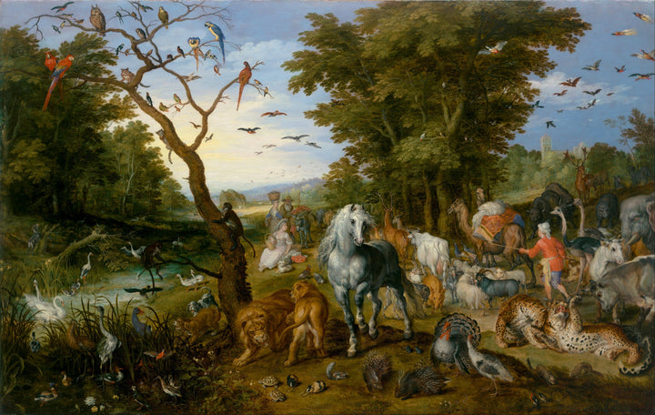 The Entry of the Animals into Noah's Ark by Jan Brueghel the Elder — hand-painted botanical oil painting reproduction on canvas