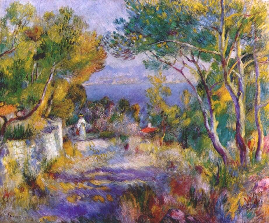 The estaque by Pierre-Auguste Renoir — hand-painted botanical oil painting reproduction on canvas