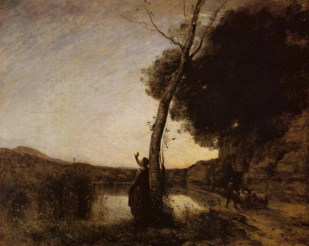 The Evening Star by Camille Corot — hand-painted botanical oil painting reproduction on canvas