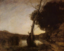 The Evening Star by Camille Corot — hand-painted botanical oil painting reproduction on canvas