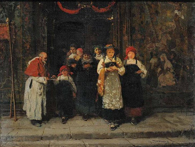 The exit from the Mass in modern living room