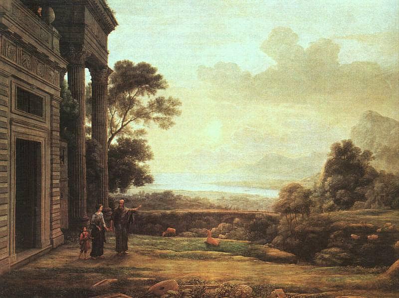 The Expulsion of Hagar by Claude Lorrain — hand-painted landscape oil painting reproduction on canvas