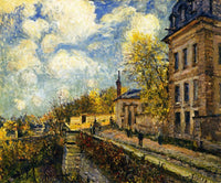 The Factory at Sevres by Alfred Sisley — hand-painted architectural oil painting reproduction on canvas