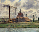 The Factory by Camille Pissarro — urban oil painting wall art, Impressionism