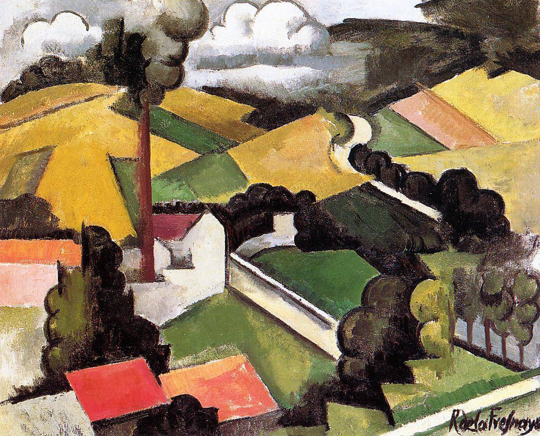 The Factory Chimney, Meulan Landscape - Roger de La Fresnaye