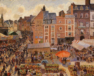 The Fair, Dieppe Sunny Afternoon - Camille Pissarro