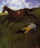 The Fallen Jockey by Edgar Degas — hand-painted animal oil painting reproduction on canvas