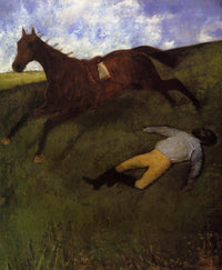 The Fallen Jockey by Edgar Degas — hand-painted animal oil painting reproduction on canvas