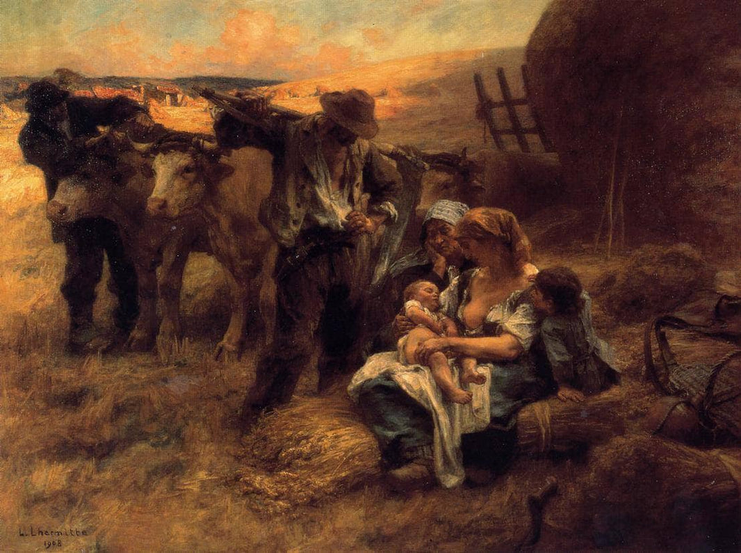 The family by Léon Augustin Lhermitte — hand-painted landscape oil painting reproduction on canvas
