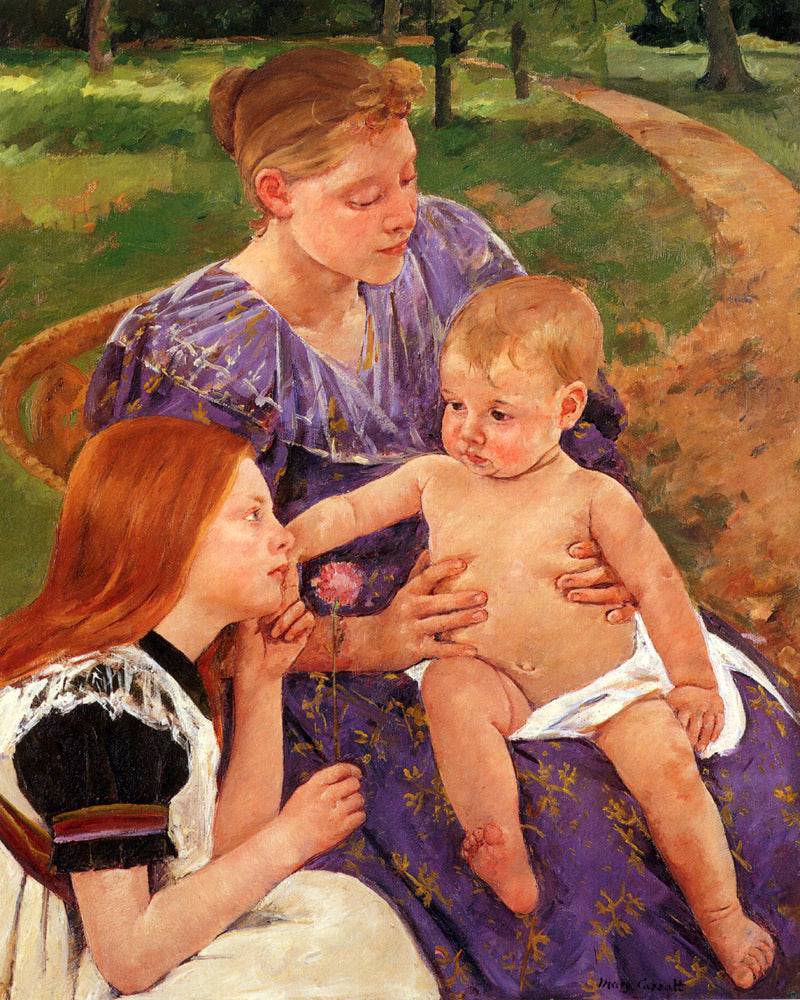 The Family by Mary Cassatt, hand-painted portrait oil painting reproduction on canvas
