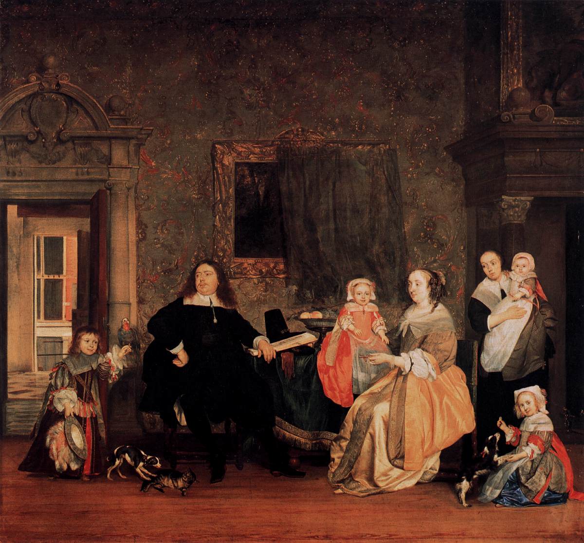 The Family of Jan Jacobsz Hinlopen - Gabriel Metsu