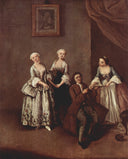 The Family by Pietro Longhi — group oil painting wall art, Rococo