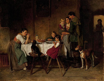 The family's dog by Adolf Eberle — oil painting reproduction