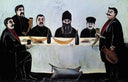 The feast by Niko Pirosmani — hand-painted portrait oil painting reproduction on canvas