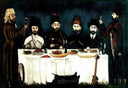 The feast of Kupreishvili family by Niko Pirosmani — hand-painted portrait oil painting reproduction on canvas