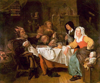 The Feast of the Bean King by Gabriel Metsu — hand-painted cultural oil painting reproduction on canvas