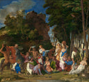 The Feast of the Gods by Titian — hand-painted cultural oil painting reproduction on canvas